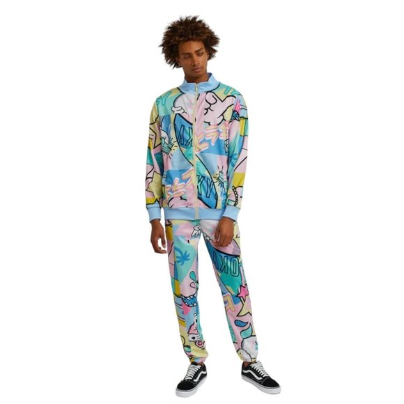 Reason Brand Kawasaki Allover Print Track Set Tracksuit 2 Piece Medium - Picture 1 of 14